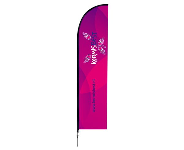 Bedrukte Beachvlag – Magenta – 67 x 210 cm