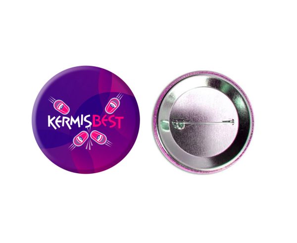 Button - Indigo - 56 mm