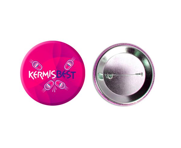 Button - Magenta - 56 mm
