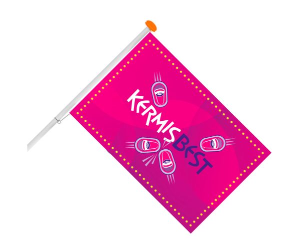 Bedrukte gevelvlag - Magenta - 70 x 100 cm